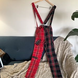 Size 28 hot topic plaid overalls
